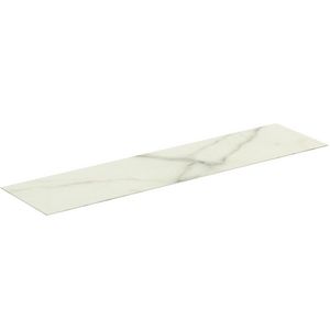 Conca keramisch afdekblad 2000x505x6mm zonder uitsnijding white marble