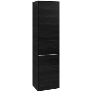 Hoge kast SUBWAY 3.0 450x1710x362mm Black Oak C59300AB greep alu. glans