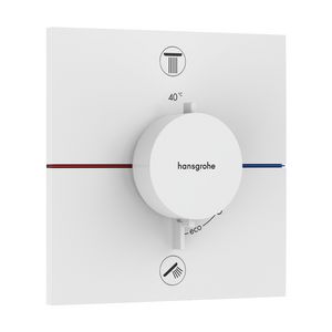 ShowerSelect Comfort E thermostaat afbouwdeel tbv inbouw mat wit