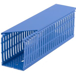 Lengte a 2m. veiligheidskoker / bedradingskoker 100x100mm blauw met folie