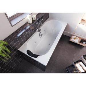 Whirlpool Carolina Rihopool 190x80cm systeem FLOW links hoogglans wit