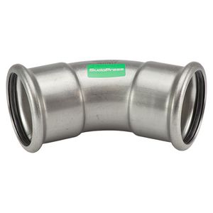 Bochtkoppeling 45° SudoPress RVS FF 108x108mm SP6041VM VVE=2