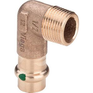 Knie 90° Met Sc 15x1/2 siliciumbrons/blank VVE=5