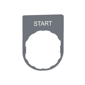 legend plate with start marking color plated grey VVE=10