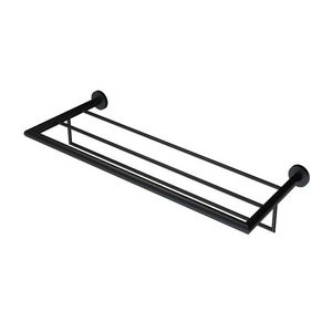 Handdoekplateau 600mm zwart met handdoekrek NEMOX BLACK