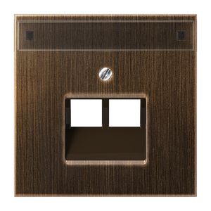 Afdekking UAE 2v.tekstv. LS messing ant.