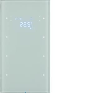 Tastsensor KNX-touch met therm. 3-v berker R.3 glas polarwit