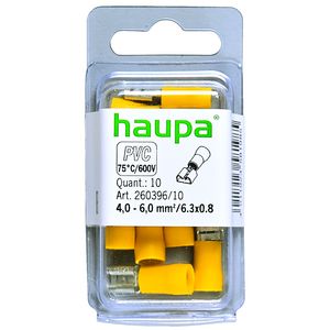 Zak a 10st. Vlakstekkerhuls 4.0-6.0/6.3x0.8 isol. 260396/10