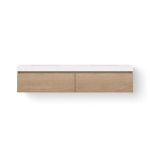 Solid Drawer 200cm bovenbl 2 wasbak 500mm meube+2 las oud gr