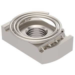 Glijmoer met veer profielrail MS4121/4141 M12 rvs VVE=50