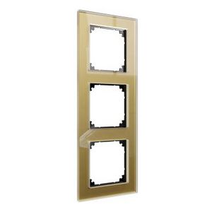 Afdekframe Merten M-Plan glas 3-voudig goud