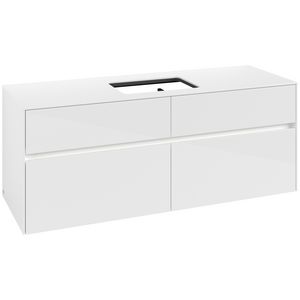Wastafelonderkast Collaro 1400x548x500mm Glossy White C116B0DH