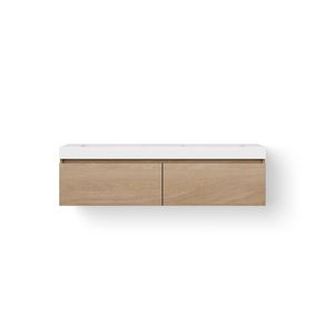 Solid Drawer 160cm bovenbl 2 wasbak 500mm meube+2 las oud gr
