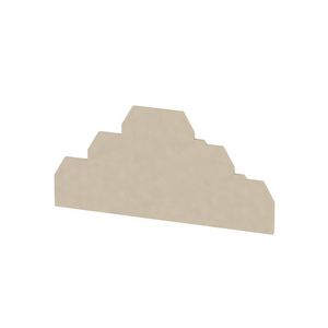 Afsluit- eindplaat d.beige h:119.2mm b:1.5mm V- VVE=20