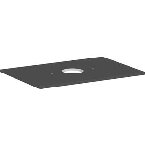 Console / wastafelblad 780x550mm Diamond Matt Grey met middenuitsparing tbv waskom zonder kraangat Xelu Q