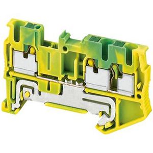 Aardingsklemmenblok 2,5mm² enkel nivo 1x2 groen-geel VVE=50
