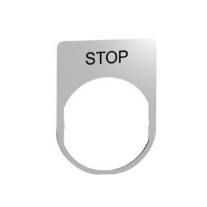 legend plate metal with stop marking VVE=10