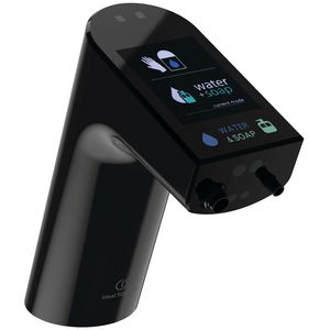 wastafelkraan zonder menging aanraakvrij water&zeep black onyx (zwart)