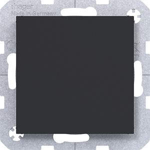Blindplaat met centraalplaat A.x/C.x nachtzwart mat