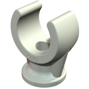 Sokkel-klembeugel 12mm polypr. li.grijs RAL 7035 VVE=100