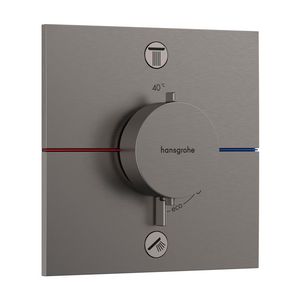 ShowerSelect Comfort E thermostaat afbouwdeel tbv inbouw Brushed Black Chrome