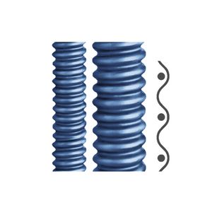 Doos a 10m. Beschermslang metaal  kunststof mntl Ø14mm IP68 blauw