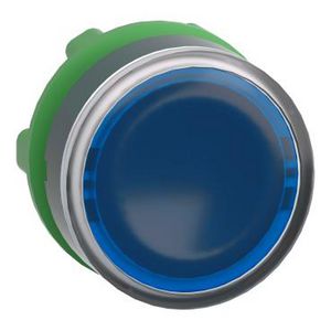 Kop drukknop Verlicht Verz. Druk-drukontgr. 22mm Bl