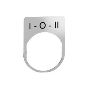 legend plate metal with i-o-ii marking VVE=10