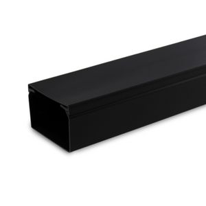Lengte a 2m. kabelkanaal 60x40mm zwart met folie
