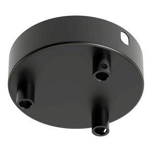 Plafondkap metaal Creations 3 gaten Ø100mm satijn zwart