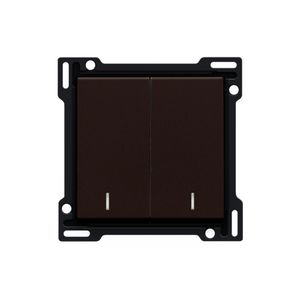 Afwerkingsset dubbele lens serieschakelaar d.brown c.