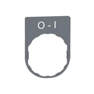 legend plate with o-i marking color plated grey VVE=10