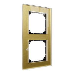 Afdekframe Merten M-Plan glas 2-voudig goud
