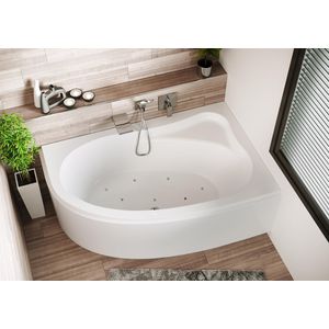 Whirlpool Lyra Rihopool 153x100cm links systeem AIR links hoogglans wit