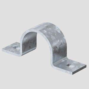 Bevestigingsklem twee voetjes 40mm staal verzinkt VVE=100