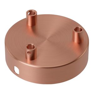 Plafondkap metaal Creations 3 gaten Ø100mm satijn koper