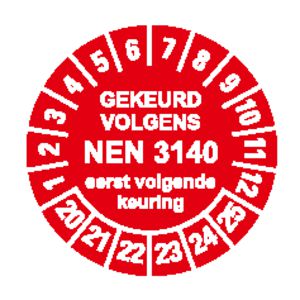 Ultra Des. Vinyl NEN-3140-ROOD-diam. 25mm boek/100 stickers