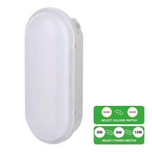LED Bulkhead Switch 6W-9W-15W 570-1500lm 830-840 Oval Grey