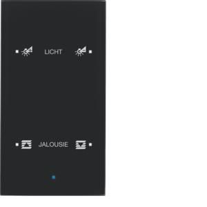 Tastsensor KNX-touch geconfig. 2-v berker TS Sensor glas zw