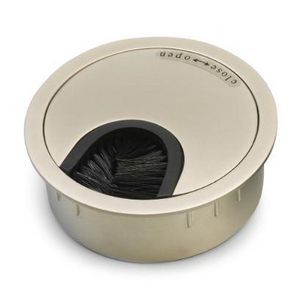 Bureaudoorvoer zamak 60mm nickel mat