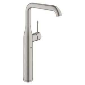 Essence XL-size opzetwastafelmengkraan supersteel (rvs look) gladde bod