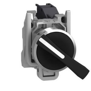 Keuzeschakelaar 2 standen Ø22mm 600V 1NO Zwart