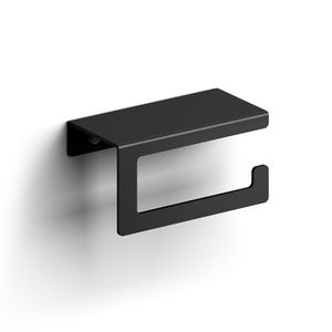 Fold closetrolhouder zonder klep gebogen mat zwart poedercoating