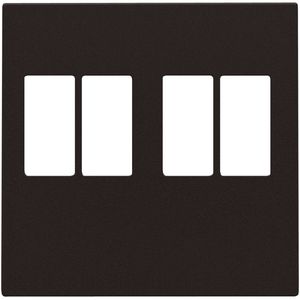 Afwerkingsset 2-voudige luidsprekeraansl. dark brown