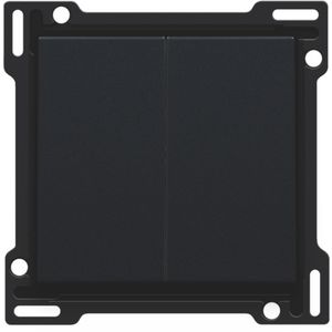 Afwerkingsset serie/wisselschakelaar + drukknop N.O. black