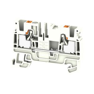 Aardklem PE terminal wit 4mm² 800V connections: 2 N VVE=50