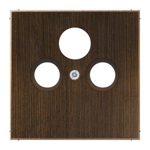 Afdekking SAT-TV 3-gats LS messing ant.