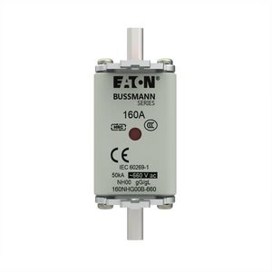 Zekering laagsp. 160A AC 660V NH00 gL/gG dubbele mel VVE=3