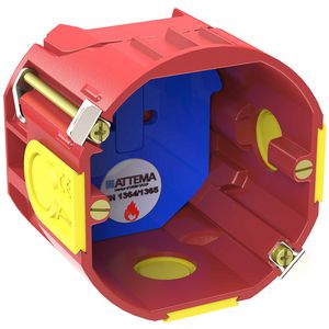 Hollewand inbouwdoos  halogeenvrij UHW50 rood snoerinvoer Ø6-10mm VVE=25