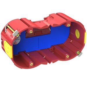 Hollewand inbouwdoos  halogeenvrij DUO-UHW50 rood snoerinvoer  Ø6-10mm VVE=25